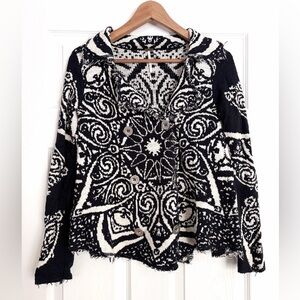 Free People Patterned Cardigan Sweater Size XS